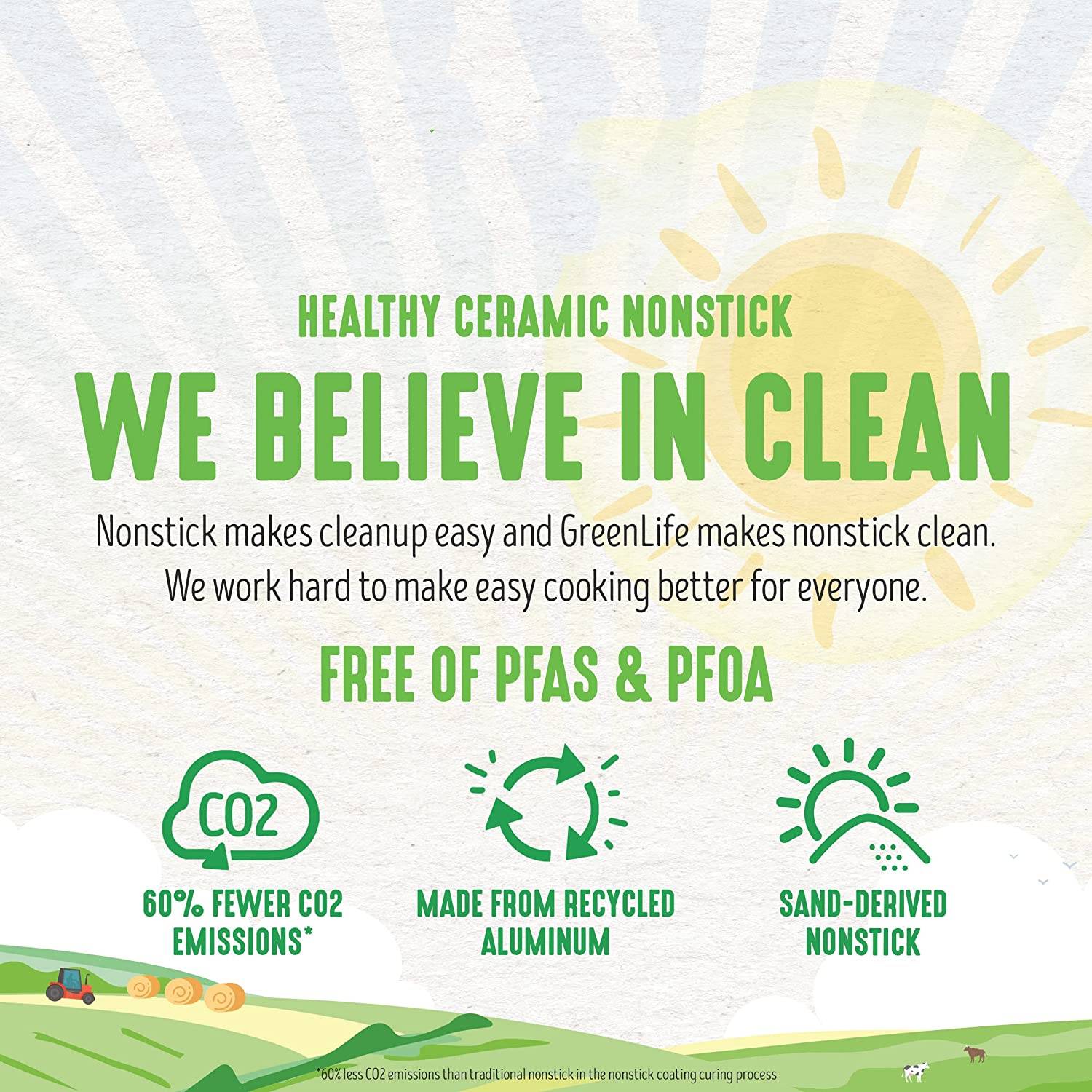 Soft Grip Healthy Ceramic Nonstick 16 Piece Cookware Pots and Pans Set, PFAS-Free, Dishwasher Safe, Turquoise