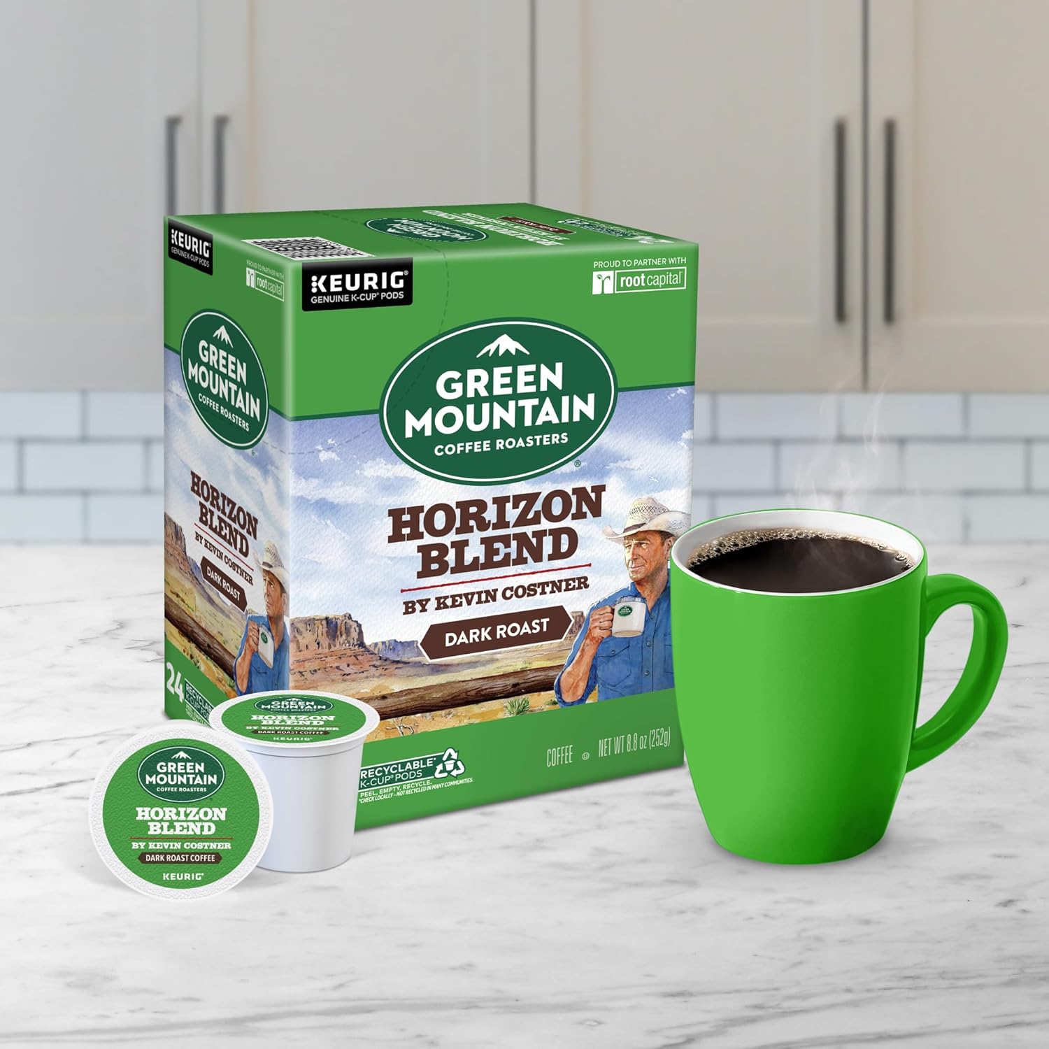 Green Mountain Coffee Roasters Dark Magic Keurig Single-Serve K-Cup Pods, Dark Roast Coffee, 72 Count (6 Packs of 12)