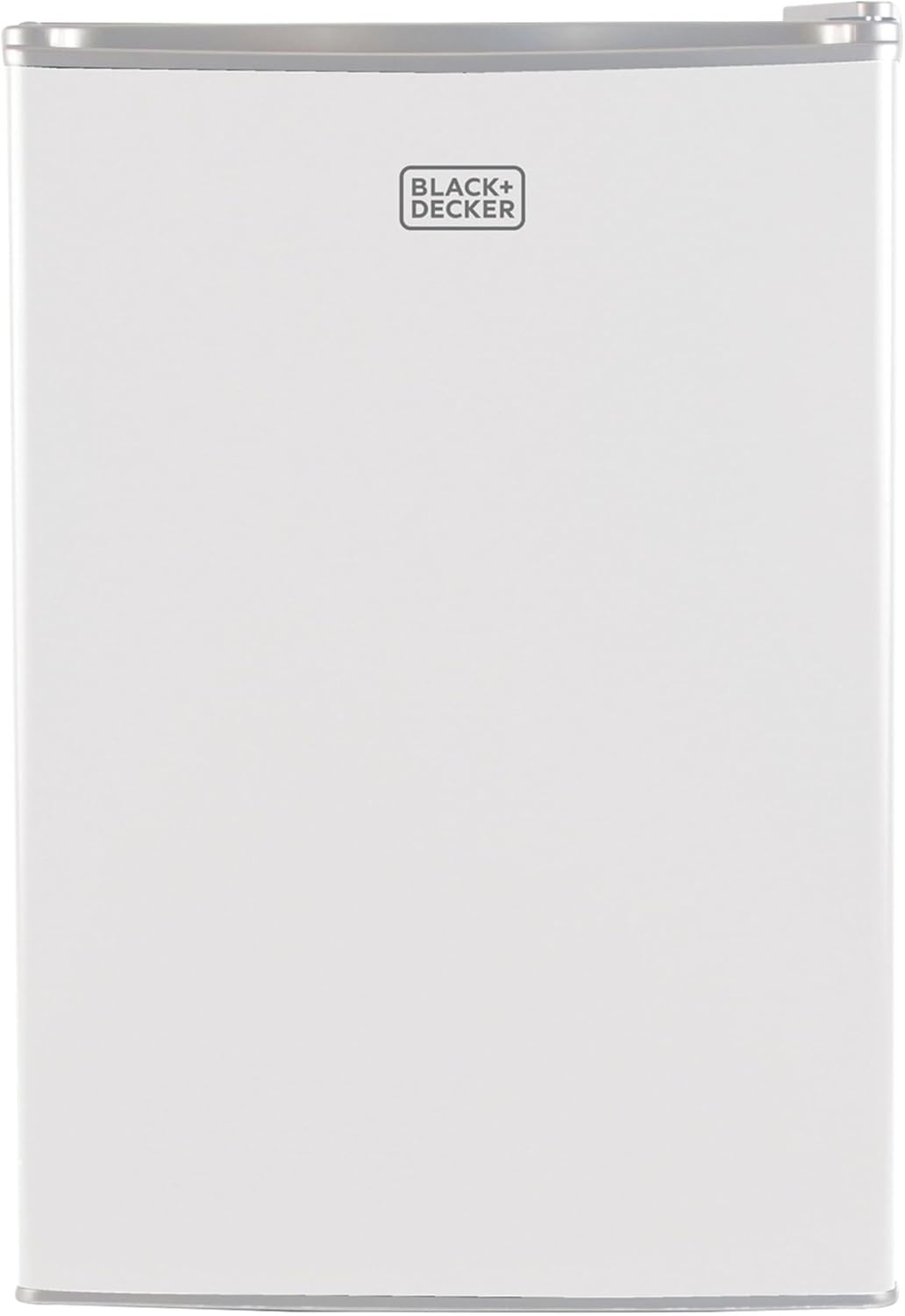 BLACK+DECKER BCRK17B Compact Refrigerator Energy Star Single Door Mini Fridge with Freezer, 1.7 Cubic Feet, Black