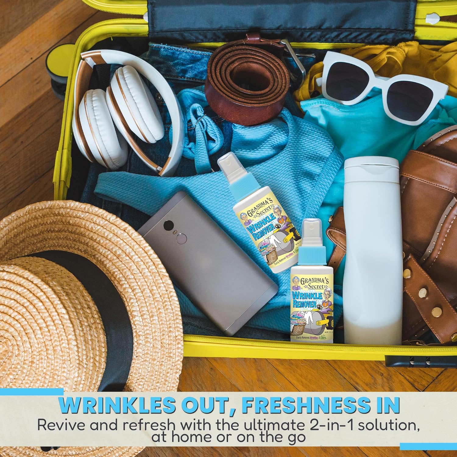 Grandma's Secret Spot Remover Laundry Spray - Chlorine, Bleach and Toxin-Free for Clothes - Fabric Stain Remover Removes Oil, Paint, Blood and Pet Stains - 16 oz & 2 oz Combo, DuoPack