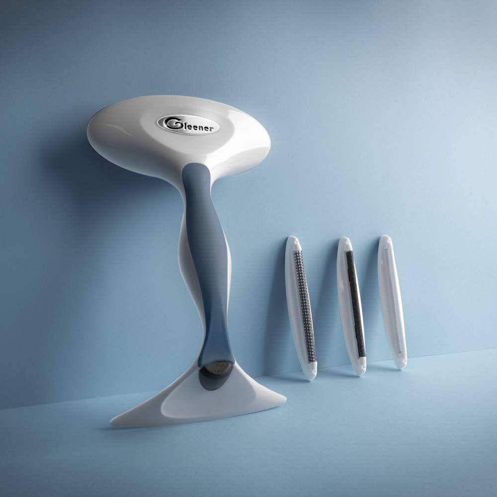 GLEENER Battery-Free Fabric Shaver & Lint Brush | Ultimate Fuzz Remover | Adjustable Depiller Lint Remover for Clothing & Furniture (Slate Blue)