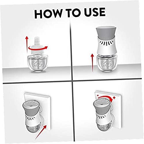 Air Wick Plug in Scented Oil Refill, 5ct, Fresh Linen, Essential Oils, Air Freshener