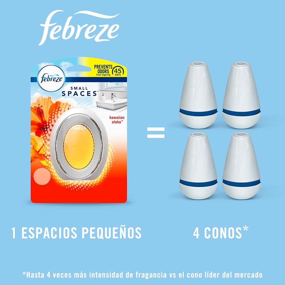 Febreze Small Spaces Air Freshener Linen & Sky, .25 fl. oz., Pack of 4