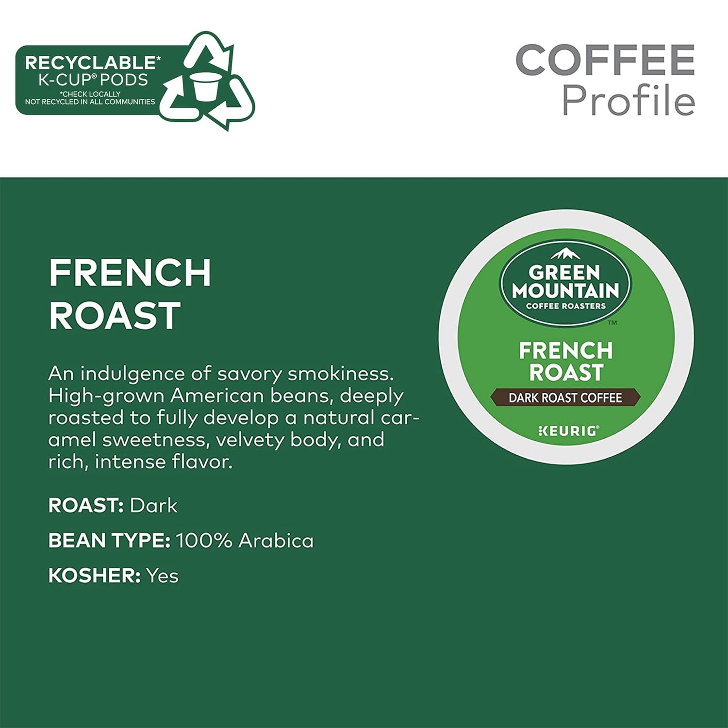 Green Mountain Coffee Roasters Dark Magic Keurig Single-Serve K-Cup Pods, Dark Roast Coffee, 72 Count (6 Packs of 12)