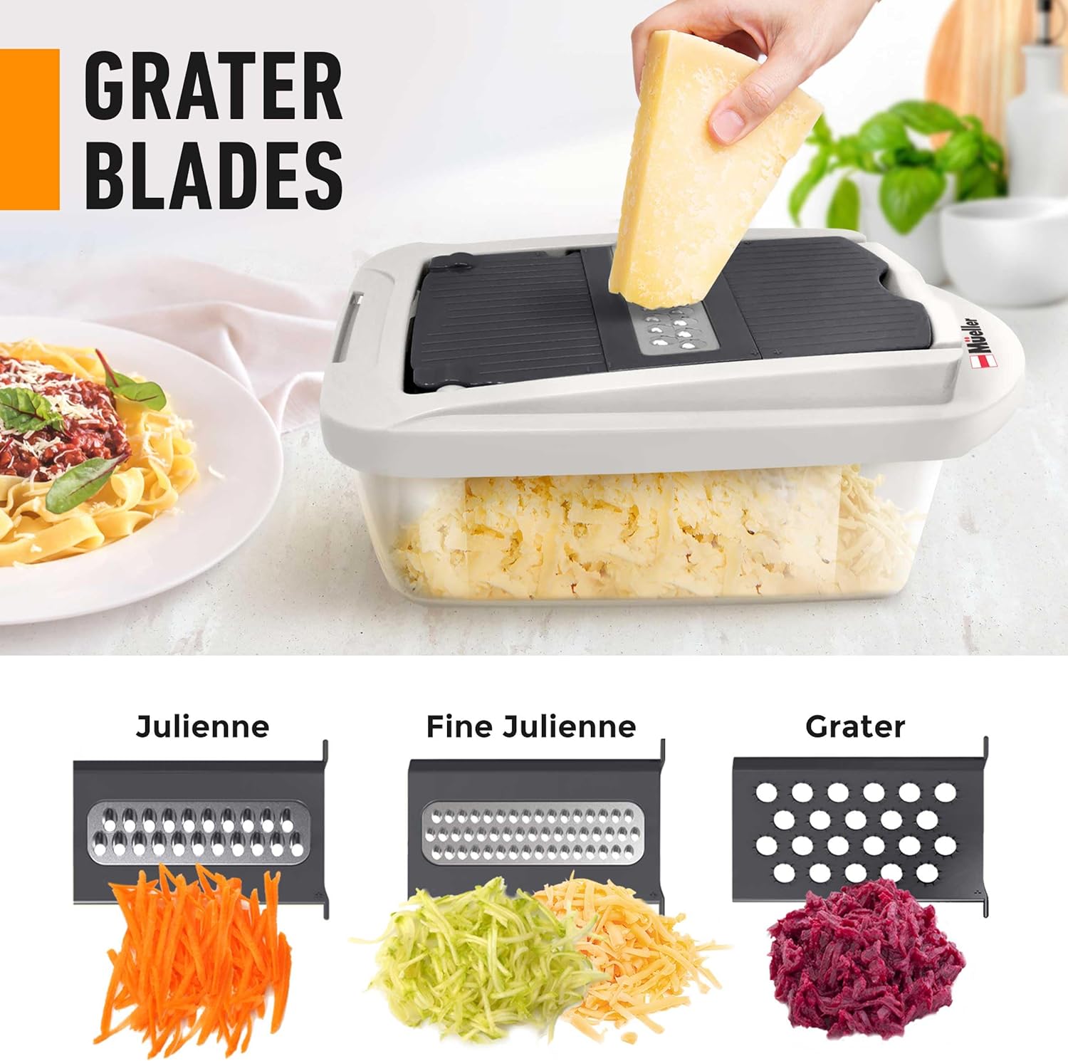 Mueller Pro-Series 10-in-1, 8 Blade Vegetable Chopper, Onion Mincer, Cutter, Dicer, Egg Slicer with Container, French Fry Cutter, Potato Slicer, Home Essentials & Kitchen Gadgets, Salad Chopper
