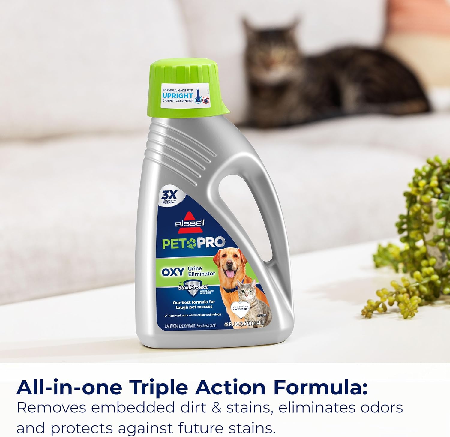 Bissell Professional Pet Urine Elimator with Oxy and Febreze Carpet Cleaner Shampoo 48 Ounce