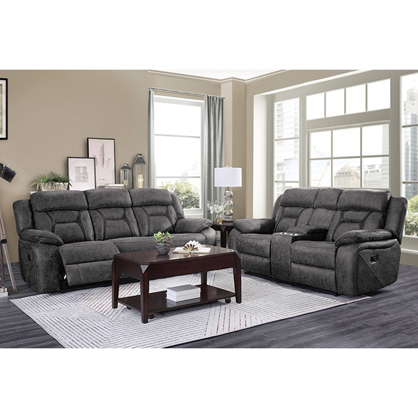 2 PC SEVILLA RECLINING SOFA & LOVESEAT SET