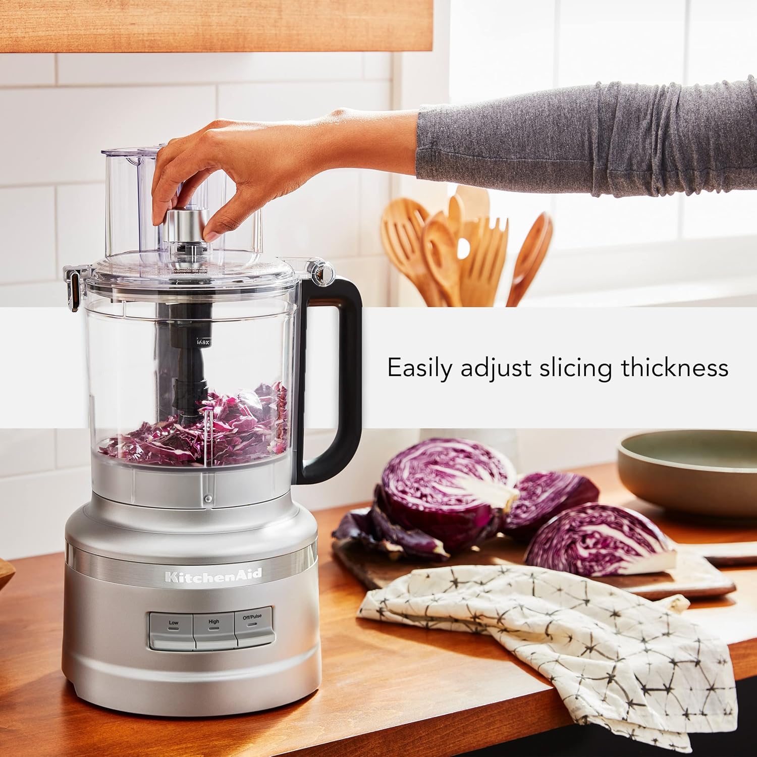 KitchenAid KFP0718CU Food Processor, 7 Cup, Contour Silver