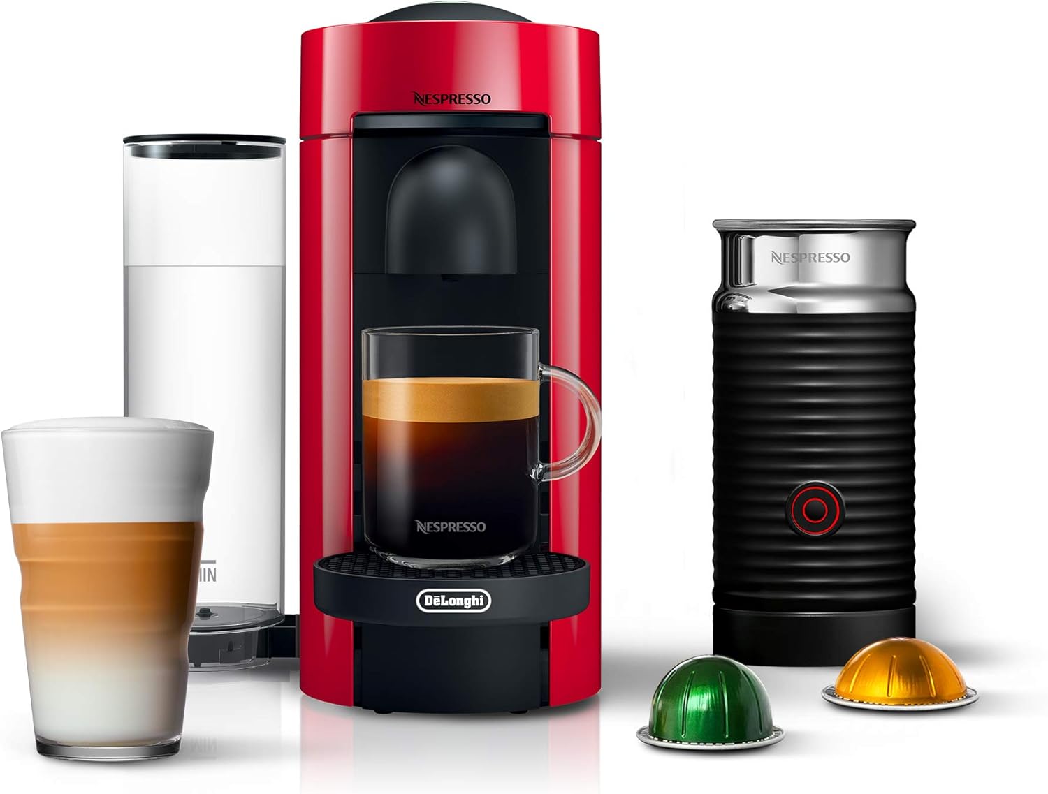 Nespresso Vertuo Plus Deluxe Coffee and Espresso Maker by De'Longhi, Matte Black
