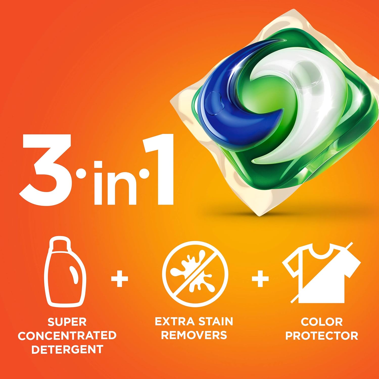 Tide PODS Liquid Laundry Detergent Soap Pacs, Powerful 3-in-1 Clean in One Step, He Compatible, Spring Meadow Scent, 76 Count