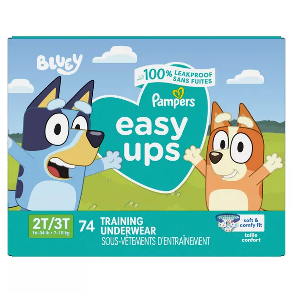 Pampers Easy Ups Training Underwear Boys Size 4 2T-3T 74 Count