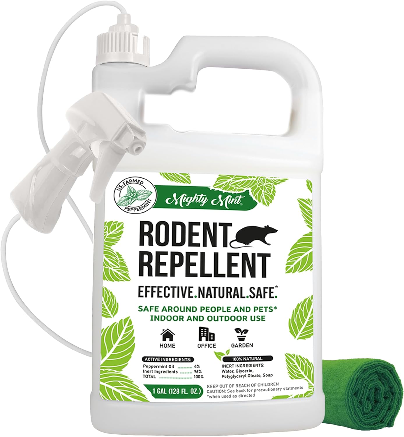 Mighty Mint Gallon (128 oz) Rodent Natural Peppermint Oil Spray