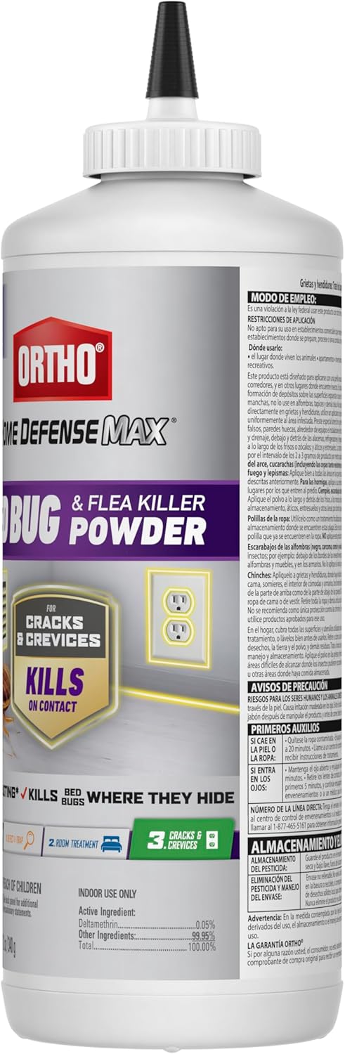 Ortho Home Defense Max Bed Bug, Flea and Tick Killer - With Ready-to-Use Comfort Wand, Kills Bed Bugs and Bed Bug Eggs, Bed Bug Spray Also Kills Fleas and Ticks, 1 gal.