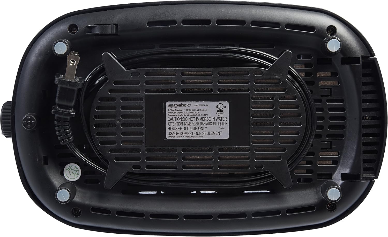 Basics 2 Slice Extra Wide Slot Toaster with Bagel Function, Removable Crumb Tray, 6 Browning Settings, Frozen Food Setting, Cancel Button, 900W, Black & Silver.