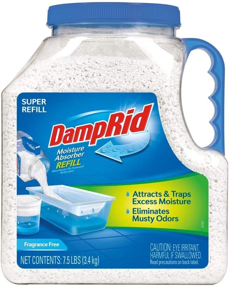DampRid FG37 Moisture Absorber Refill, 7.5 lb, Fragrance Free 2 Pack