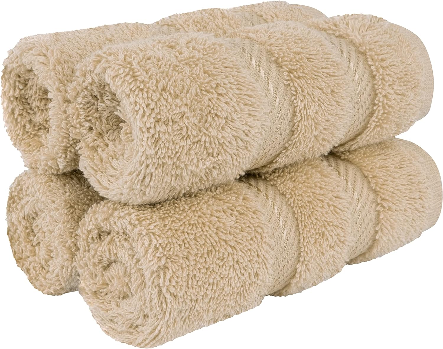 American Soft Linen Luxury 6 Piece Towel Set, 2 Bath Towels 2 Hand Towels 2 Washcloths, 100% Cotton Turkish Towels for Bathroom, Light Grey Towel Sets
