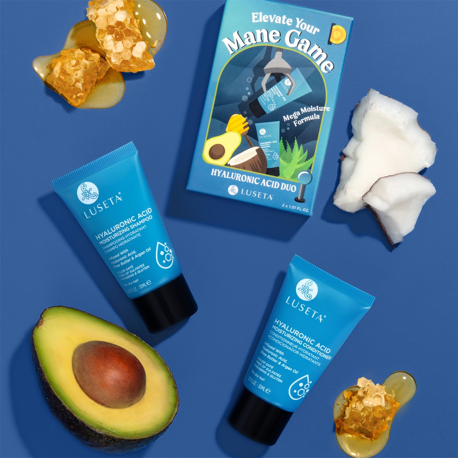 Luseta Biotin Shampoo and Conditioner for HairGrowth - Thickening Shampoo for Thinning Hair andHair Loss - Infused with Argan Oil to Repair DamagedDry Hair - Sulfate Free Paraben Free-2 x 16.9 fl oz