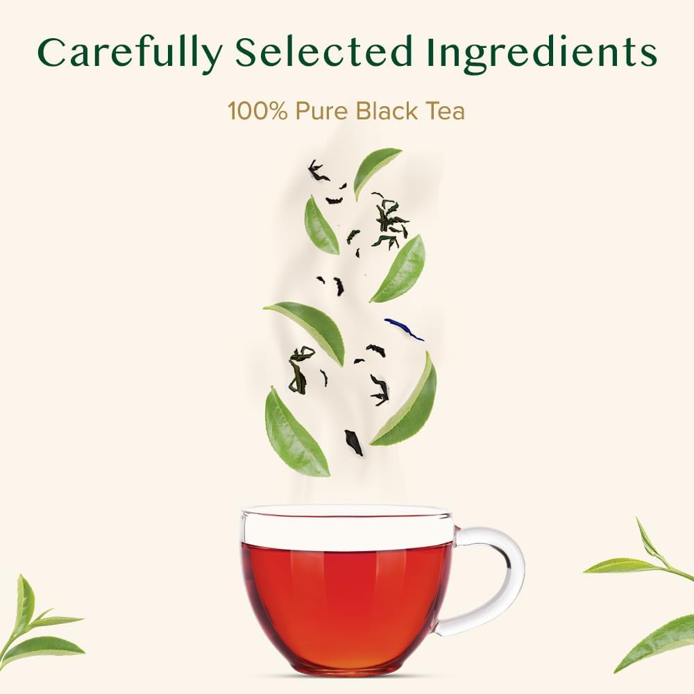VAHDAM, Organic Turmeric Ginger Herbal Tea Bags (100 Pyramid Tea Bags) Caffeine Free, Non GMO, Gluten Free | 100% Pure Herbal Blend - Savory & Spicy | Plant-Based Tea Bags | Resealable Ziplock Pouch