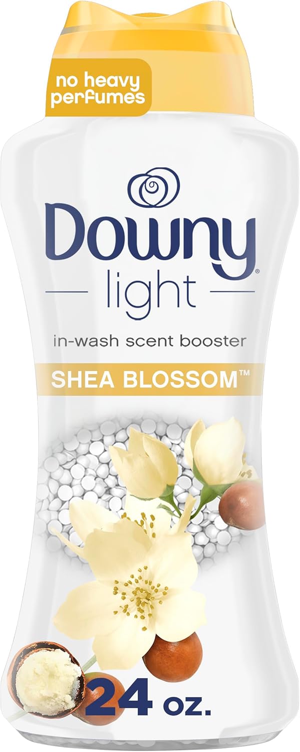 Downy Light In Wash Scent Booster Beads, Ocean Mist Scent, 24 oz, Downy Scent Booster Beads, Laundry Beads, No Heavy Perfumes