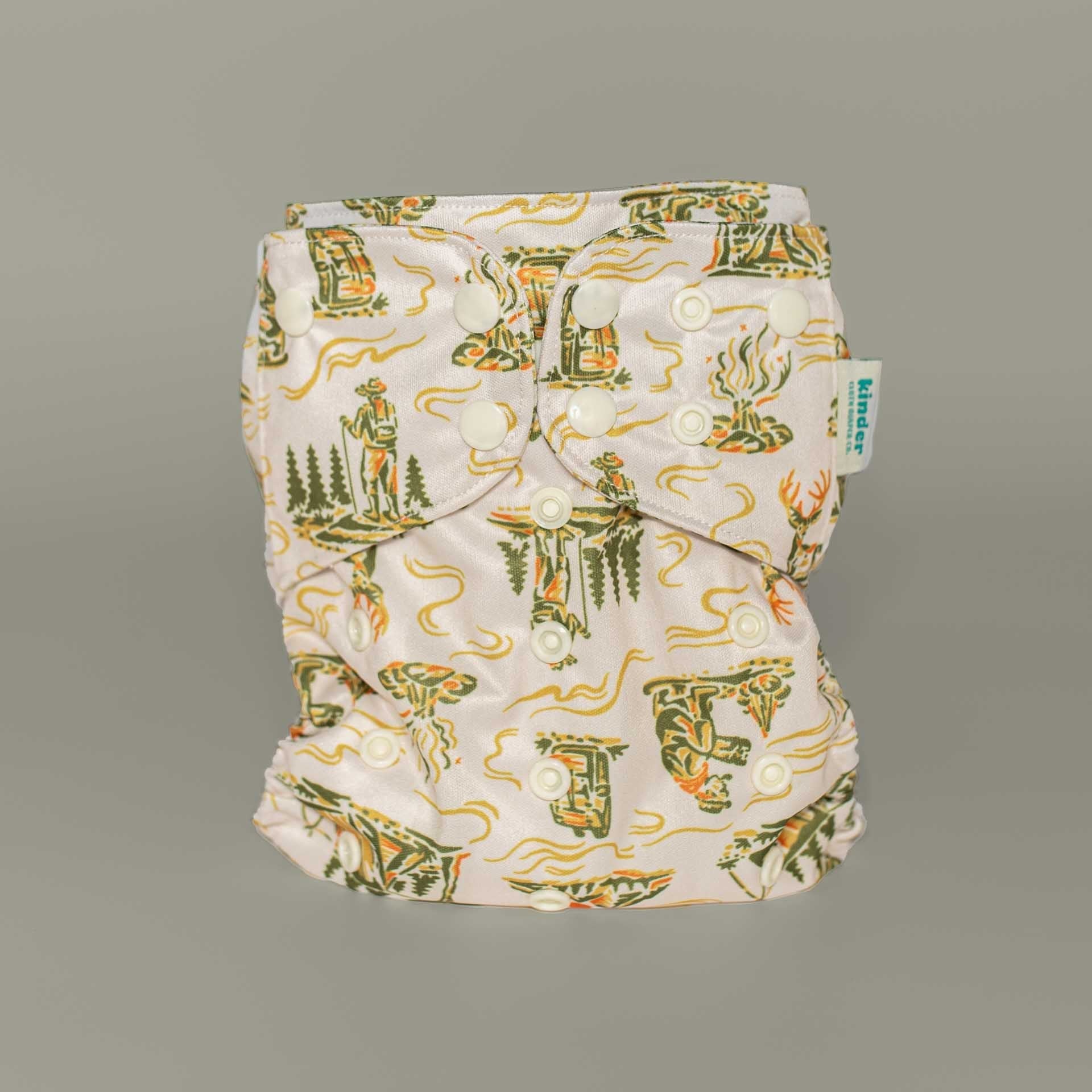 Kinder Cloth Diaper Co. Artist Collaborations Pocket Cloth Diaper with Athletic Wicking Jersey