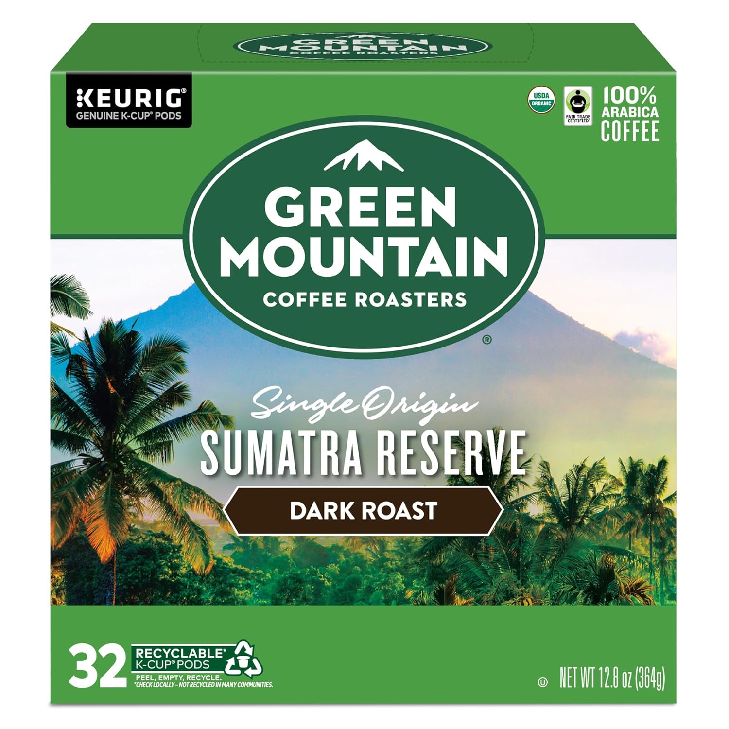 Green Mountain Coffee Roasters Dark Magic Keurig Single-Serve K-Cup Pods, Dark Roast Coffee, 72 Count (6 Packs of 12)
