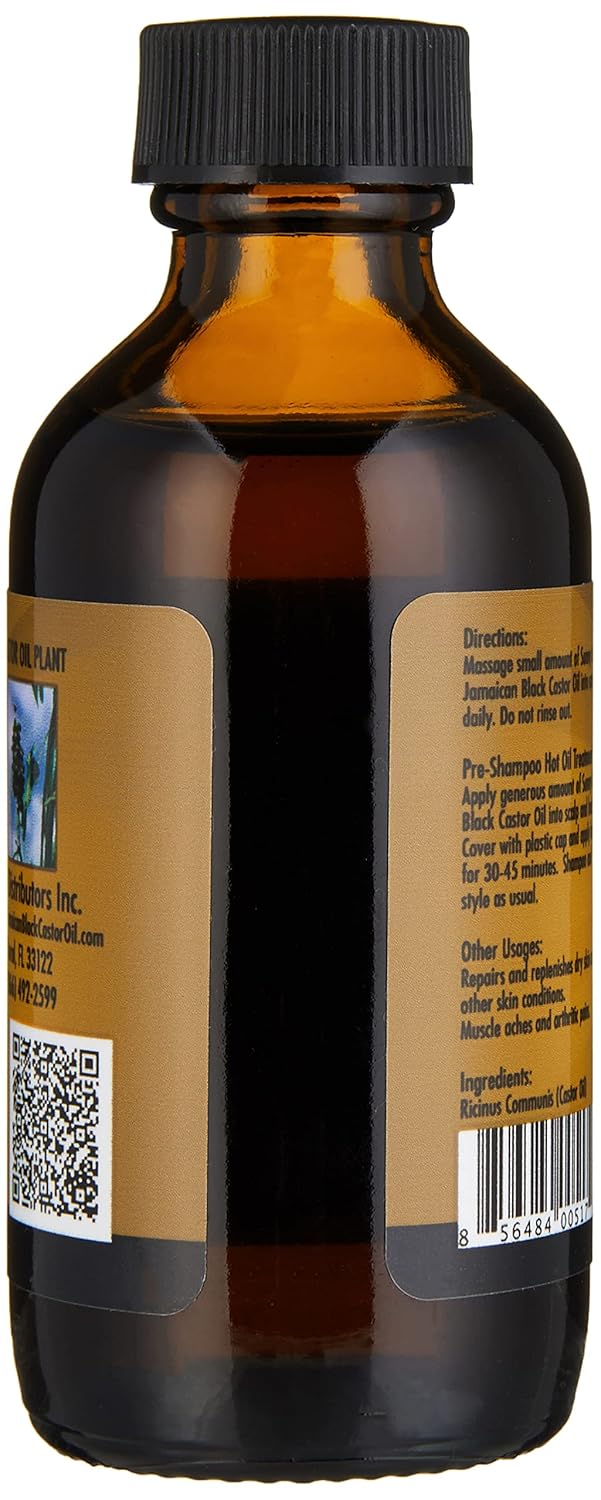 Sunny Isle Jamaican Black Castor Oil 4oz | 100% Natural Treatment for Hair, Scalp and Skin