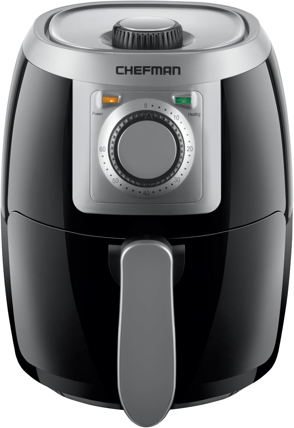 CHEFMAN 2 Qt Mini Air Fryer – Digital Space-Saving Compact Air Fryer with Nonstick and Dishwasher Safe Basket, Quick & Easy Meals in Minutes, Features Digital Timer and Shake Reminder – Grey