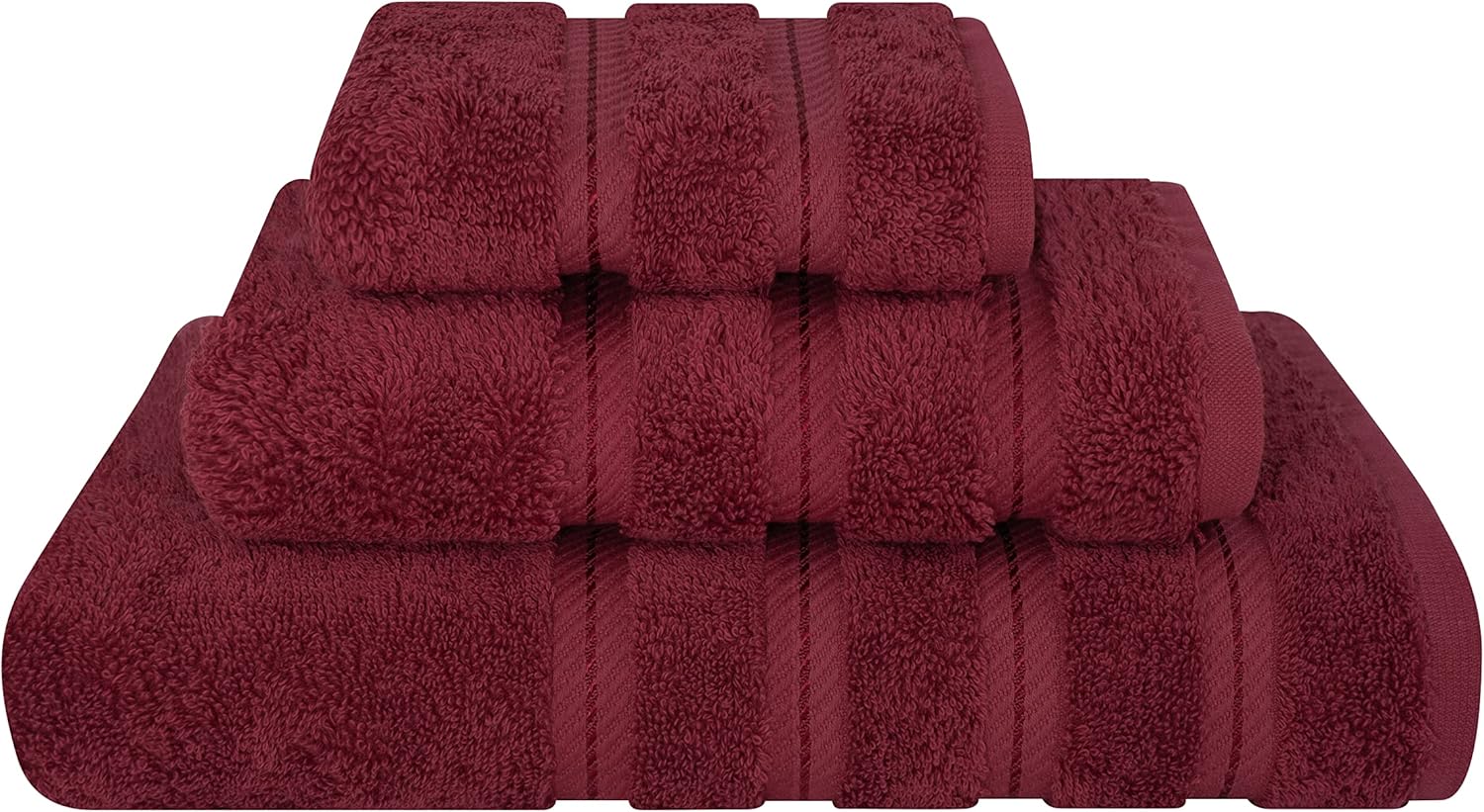 American Soft Linen Luxury 6 Piece Towel Set, 2 Bath Towels 2 Hand Towels 2 Washcloths, 100% Cotton Turkish Towels for Bathroom, Light Grey Towel Sets