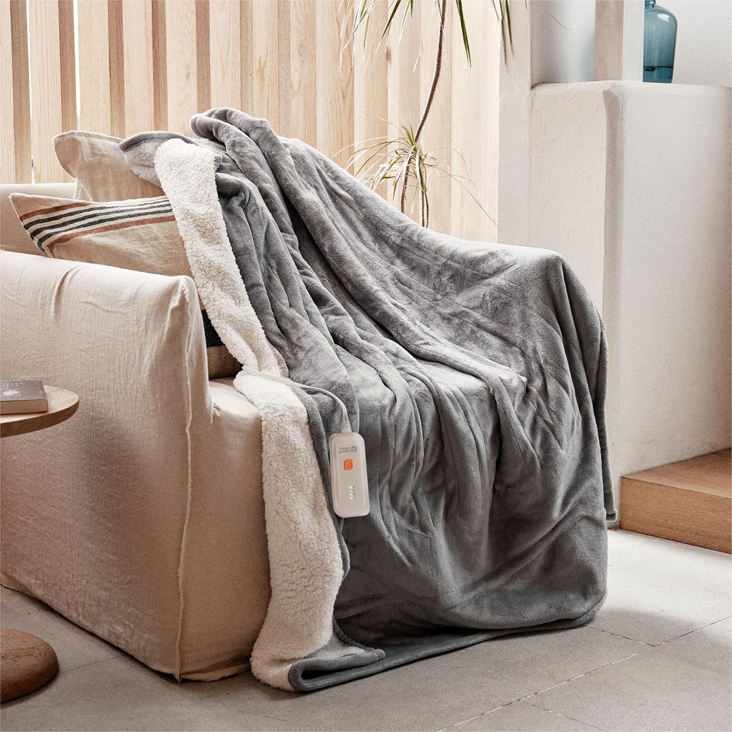 GOTCOZY Heated Blanket Electric Throw 50''X60''- Soft Silky Plush Electric Blanket with 4 Heating Level & 3 Hour Auto Off Heating Blanket, ETL Certified Machine Washable (Rose Dust)