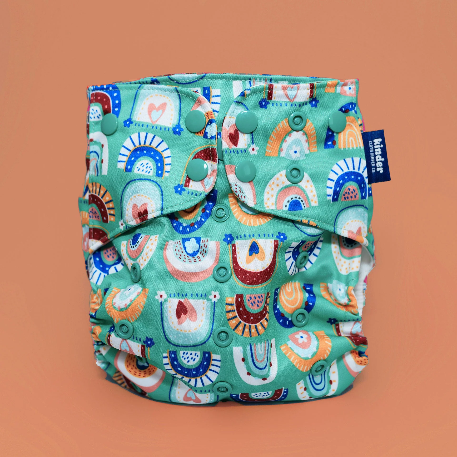 Kinder Cloth Diaper Co. Patterned Basics Pocket Cloth Diaper with Athletic Wicking Jersey