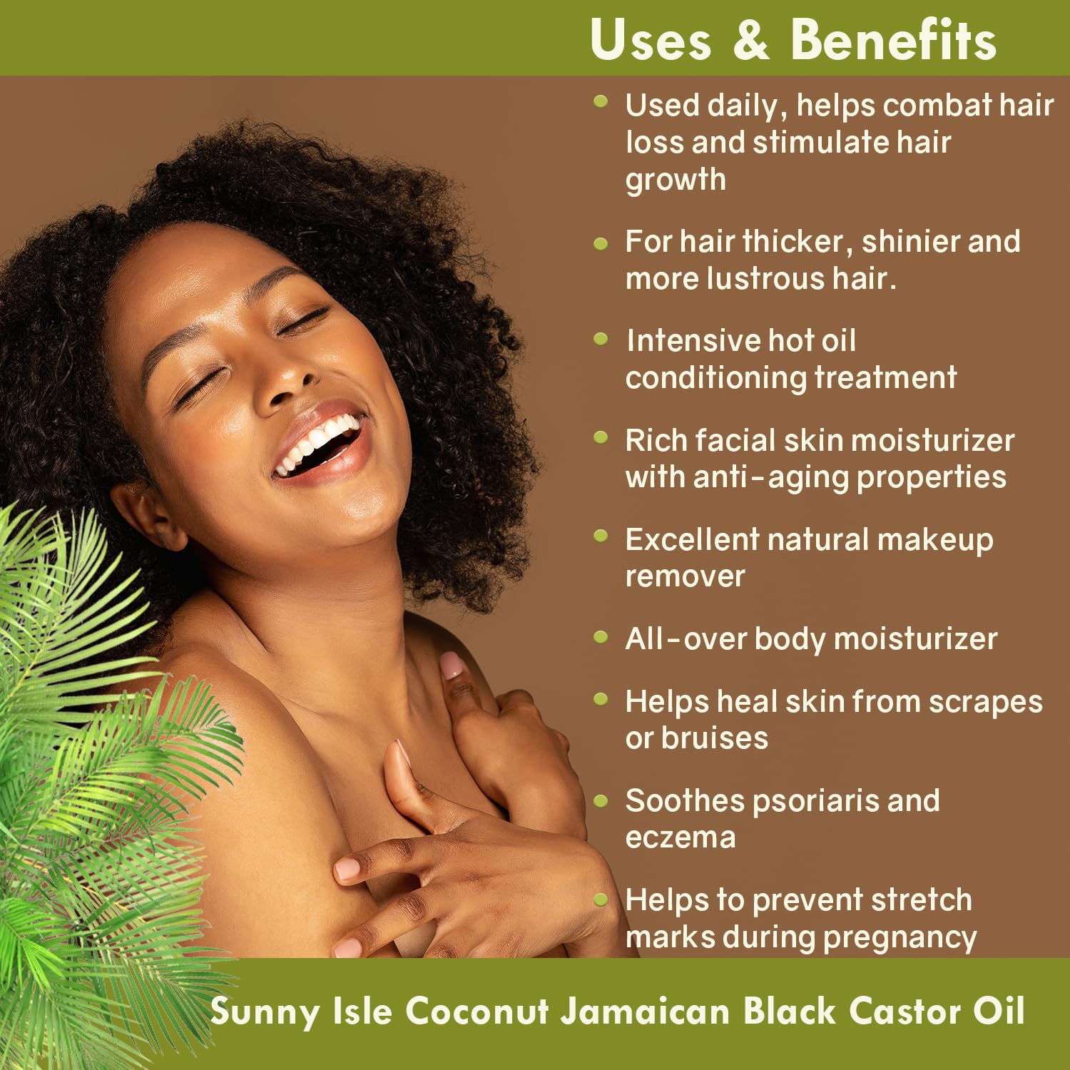 Sunny Isle Jamaican Black Castor Oil 4oz | 100% Natural Treatment for Hair, Scalp and Skin