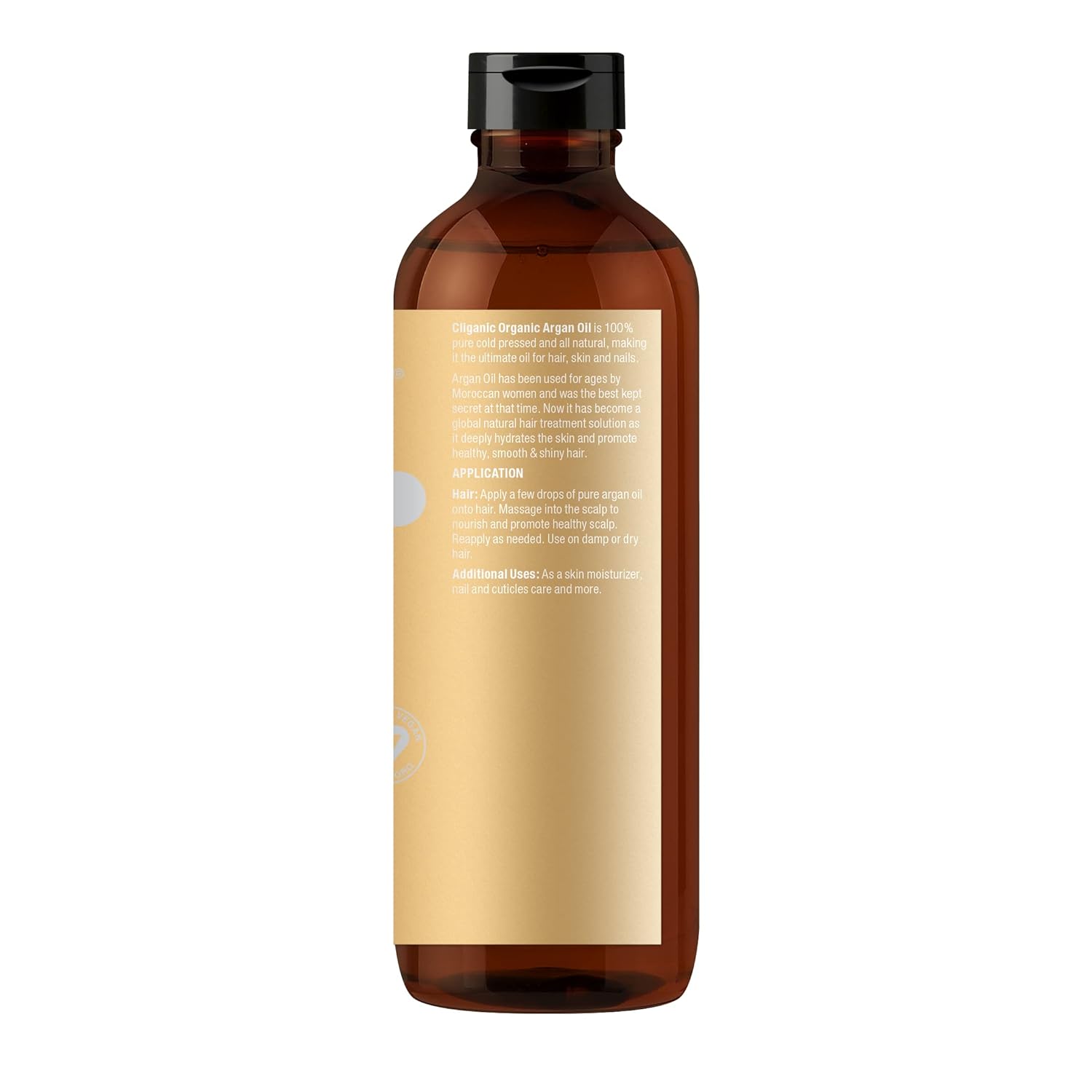 Cliganic Organic Argan Oil, 100% Pure - for Hair, Face & Skin | Cold Pressed Carrier Oil