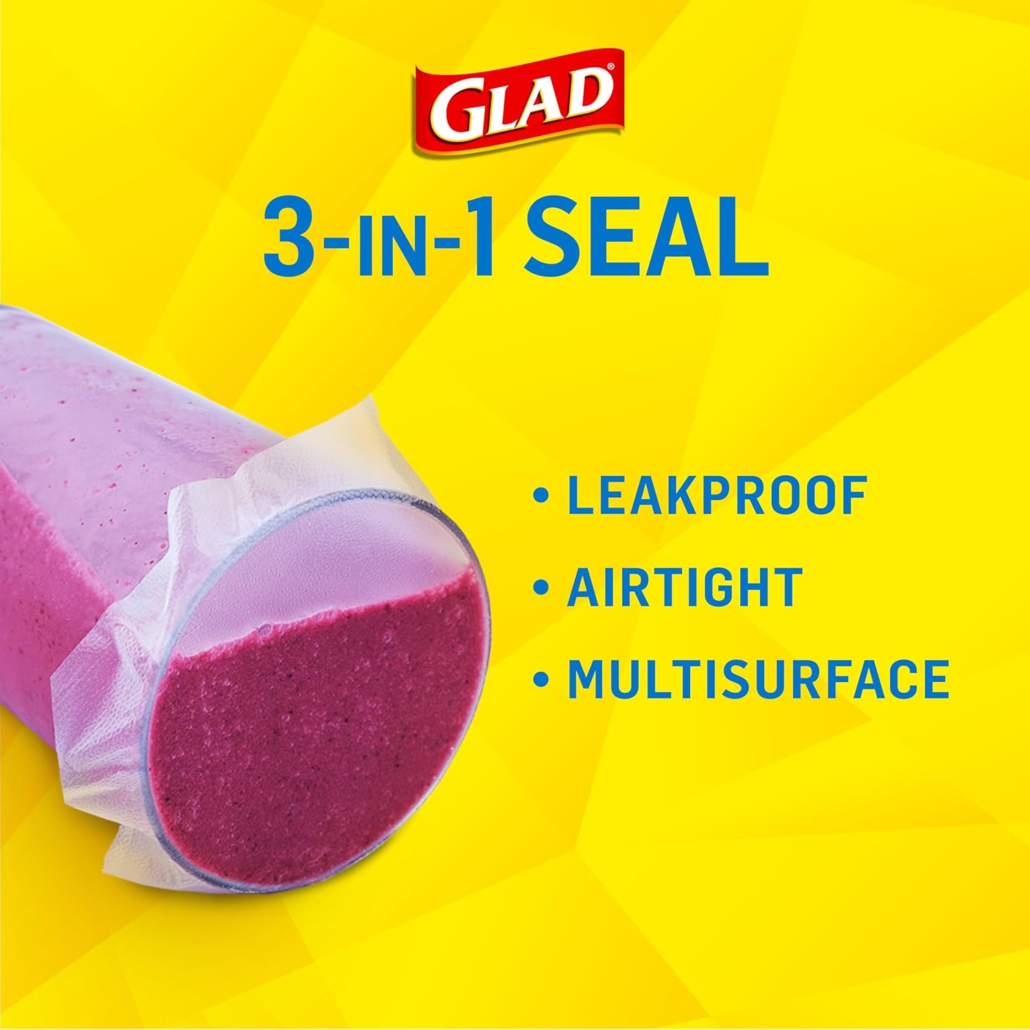 Glad® Press'n Seal® Plastic Food Wrap - 100 Square Foot Roll - 3 Pack (Package May Vary)