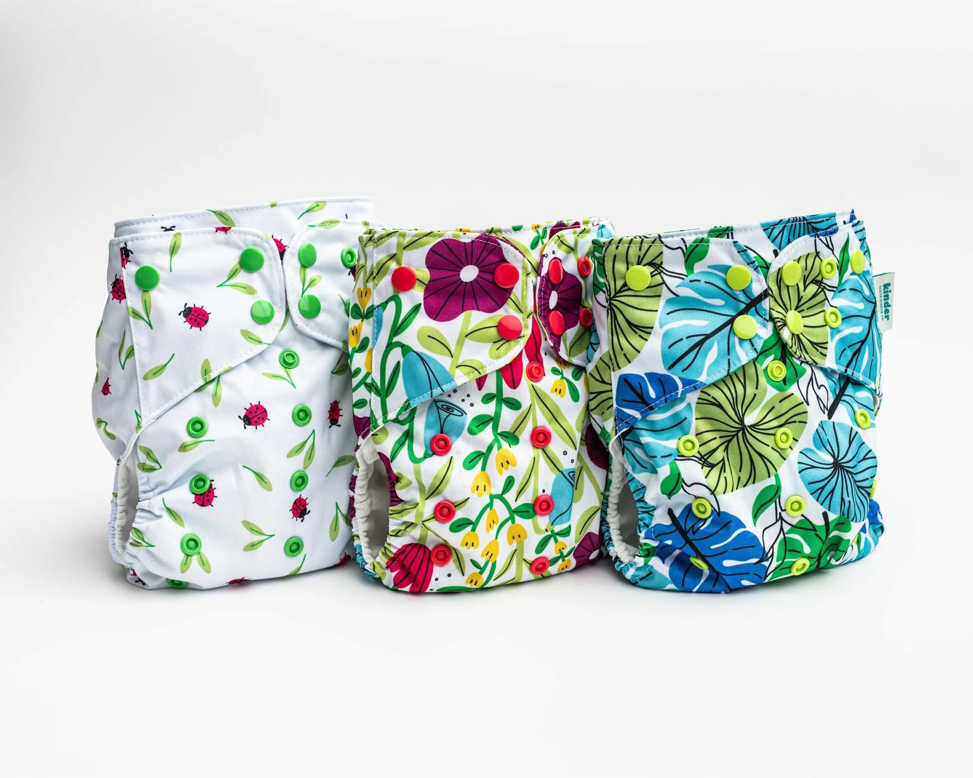 Kinder Cloth Diaper Co. Patterned Basics Pocket Cloth Diaper with Athletic Wicking Jersey