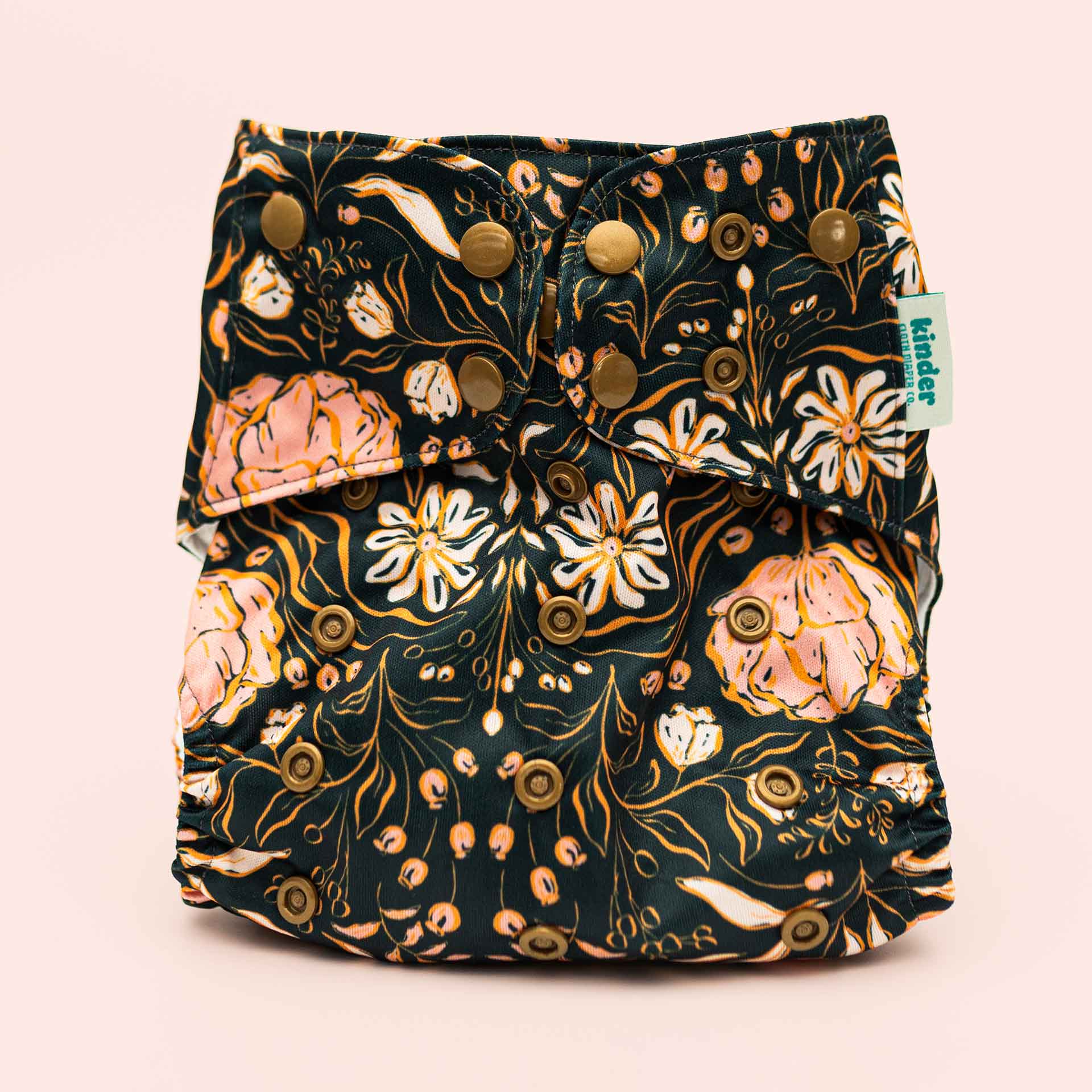 Kinder Cloth Diaper Co. Patterned Pocket Cloth Diaper with Athletic Wicking Jersey