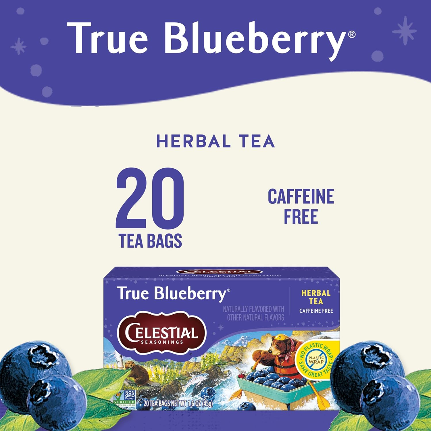 Celestial Seasonings Bengal Spice Herbal Tea, Caffeine Free, 20 Tea Bags Box, (Pack of 6)