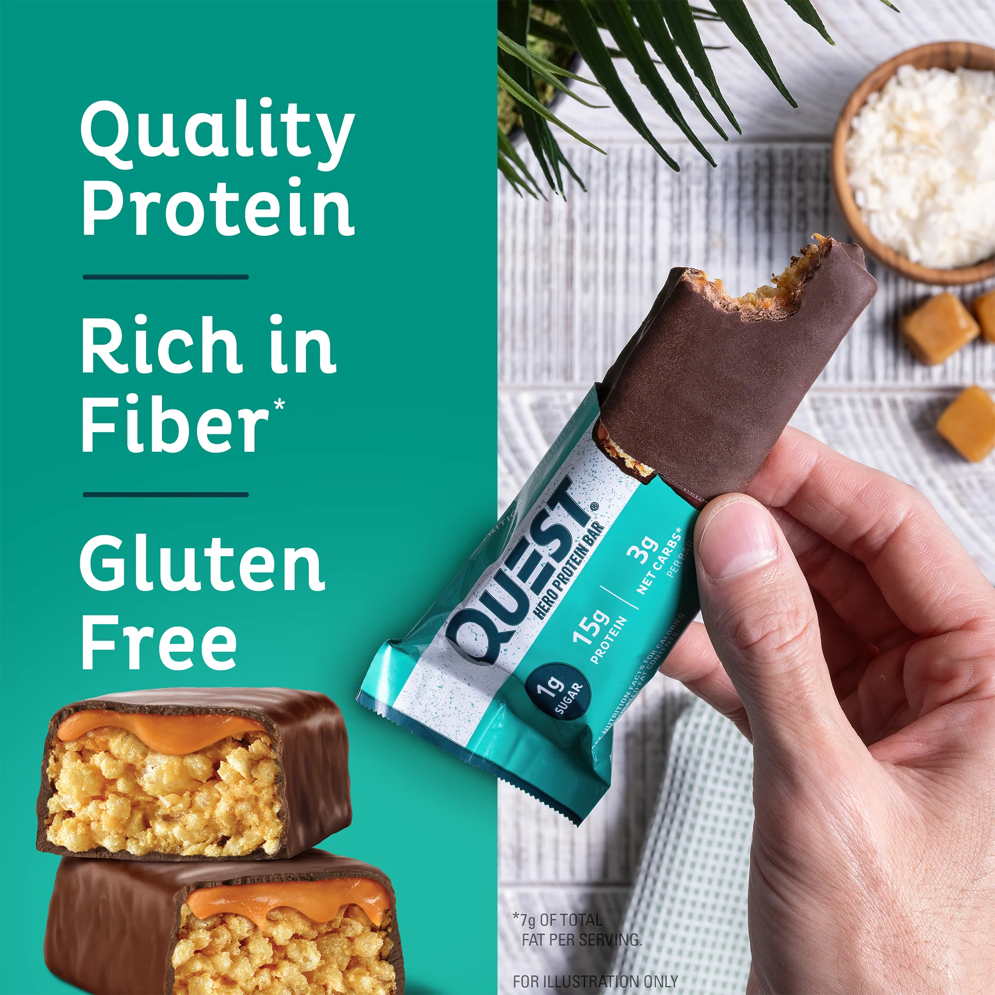 Chocolate Coconut Crispy Hero Protein Bars
