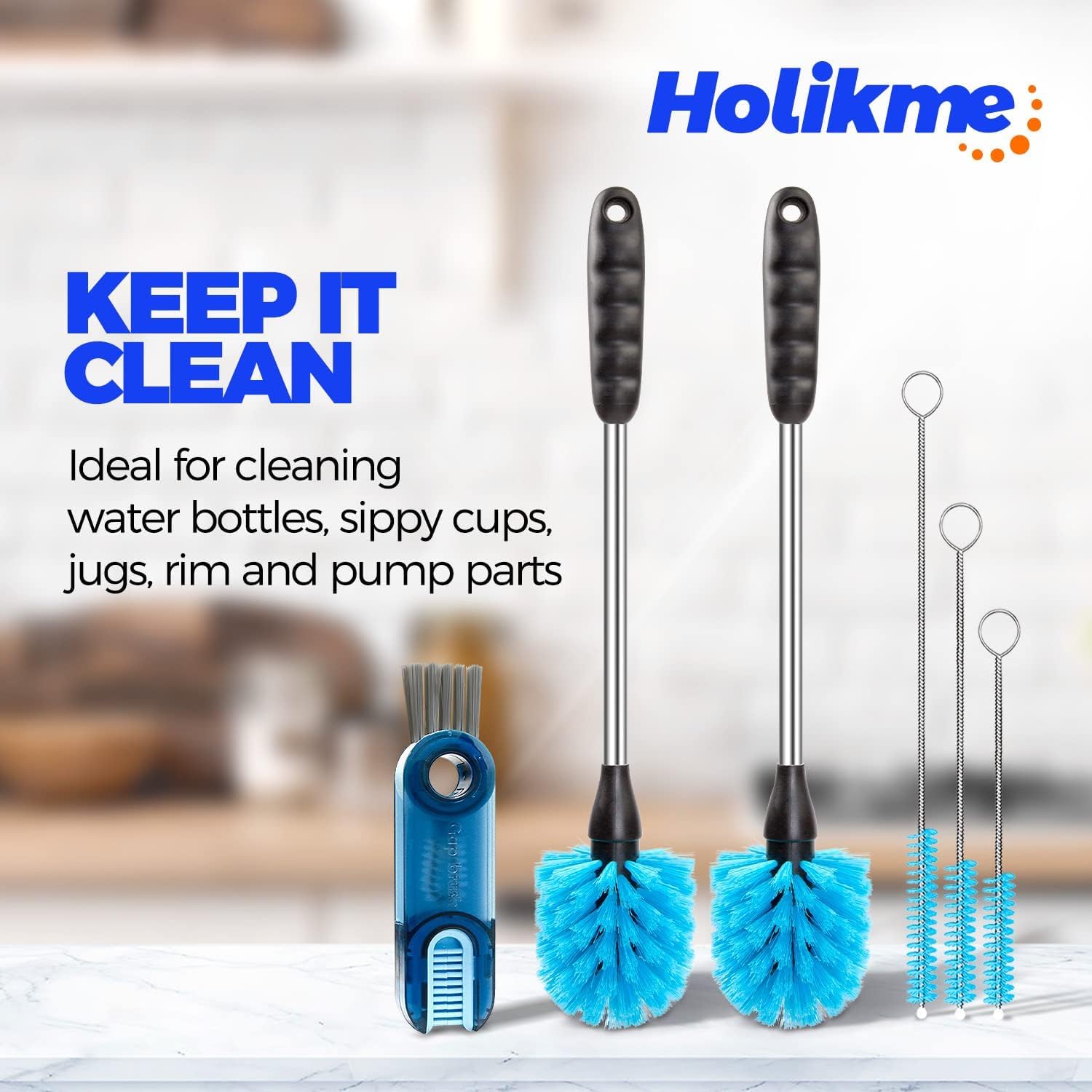 Holikme 6 Pack Bottle Brush Set, 14