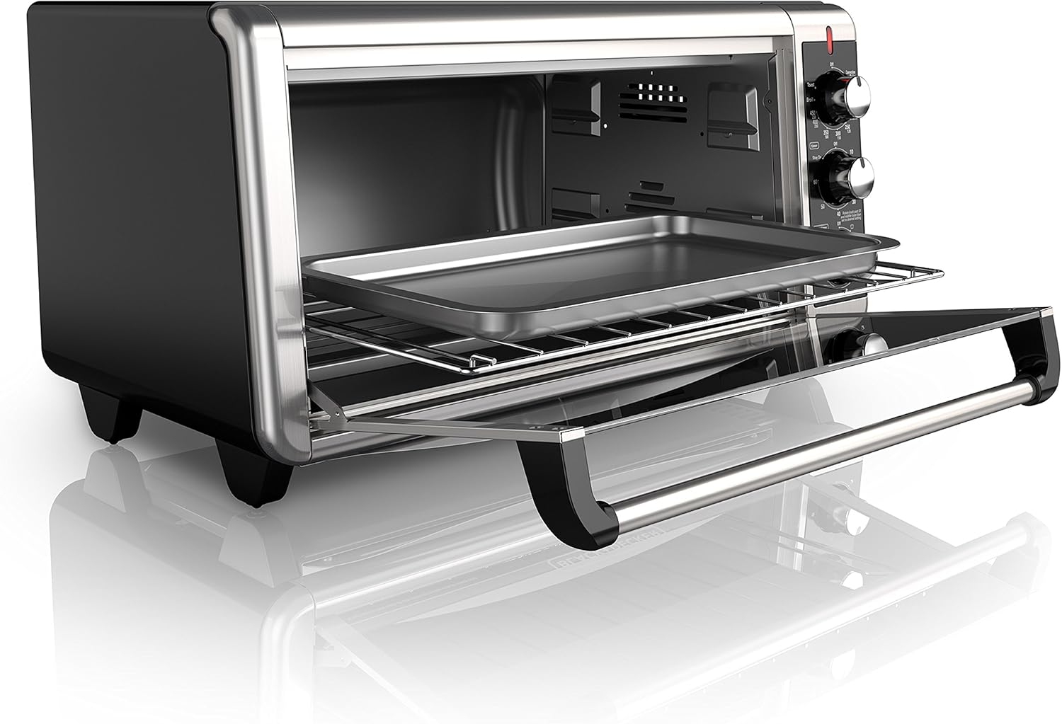 BLACK+DECKER 8-Slice Extra Wide Convection Toaster Oven, TO3250XSB, Fits 9