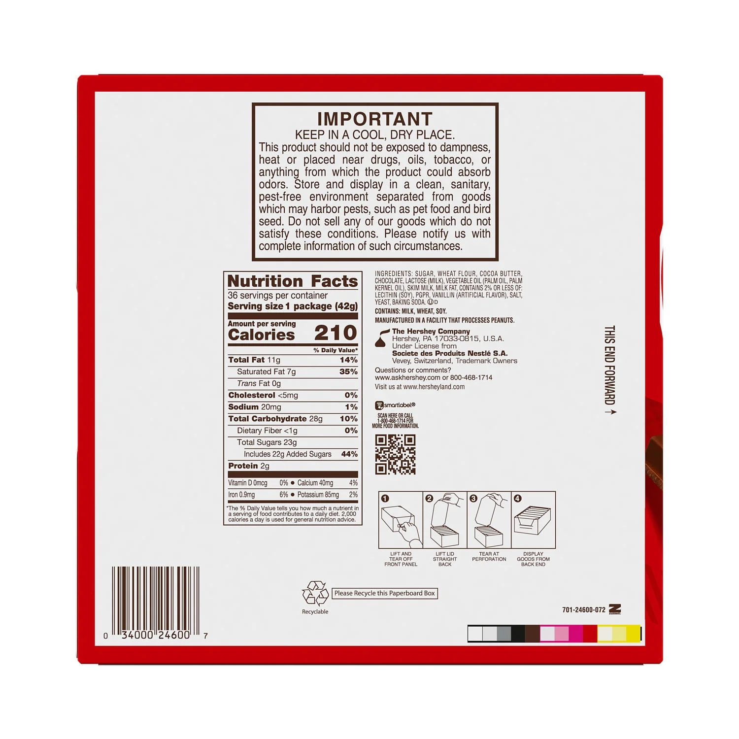 Kit Kat Milk Chocolate Wafer Candy, Bars 1.5 oz, 36 Count