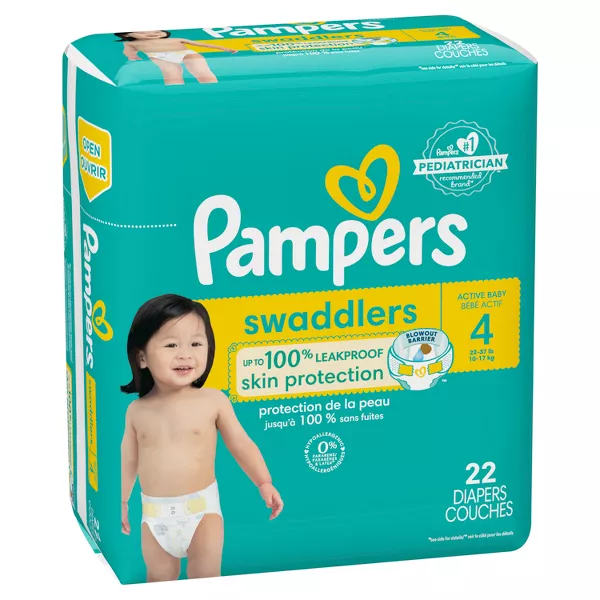 Pampers Swaddlers Active Baby Diaper Size 4 22 Count
