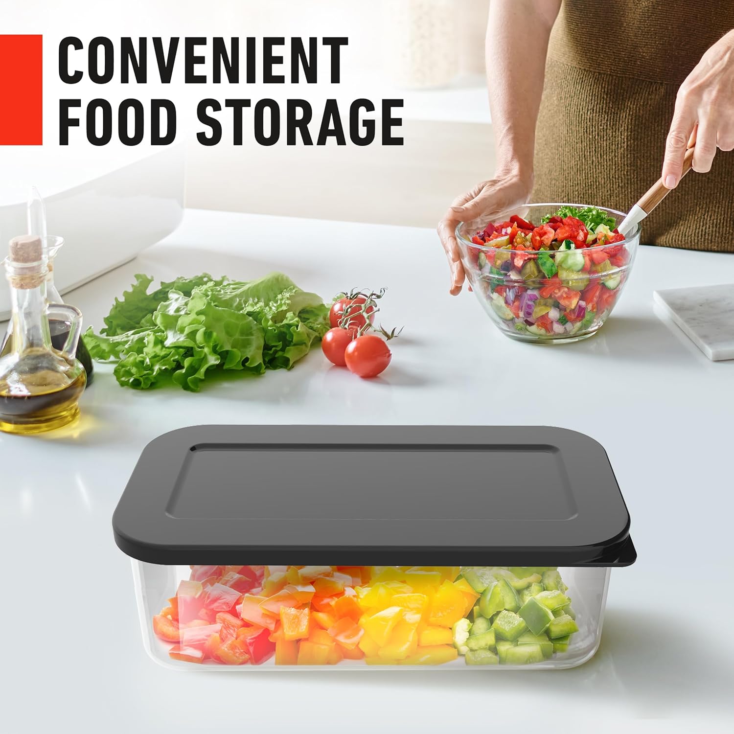 Mueller Pro-Series 10-in-1, 8 Blade Vegetable Chopper, Onion Mincer, Cutter, Dicer, Egg Slicer with Container, French Fry Cutter, Potato Slicer, Home Essentials & Kitchen Gadgets, Salad Chopper