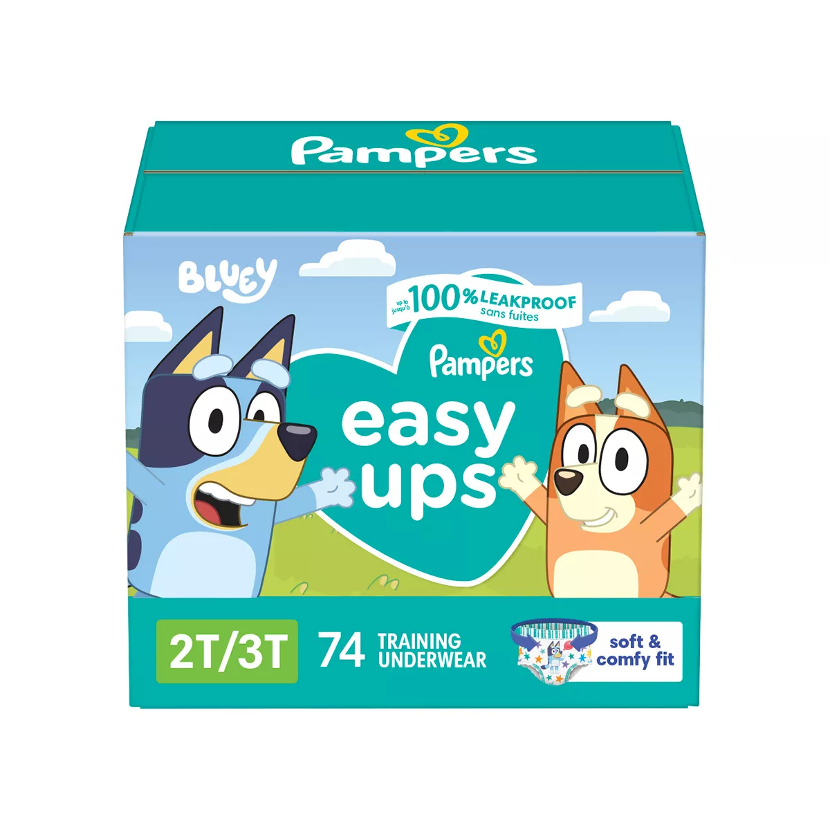 Pampers Easy Ups Training Underwear Boys Size 4 2T-3T 74 Count