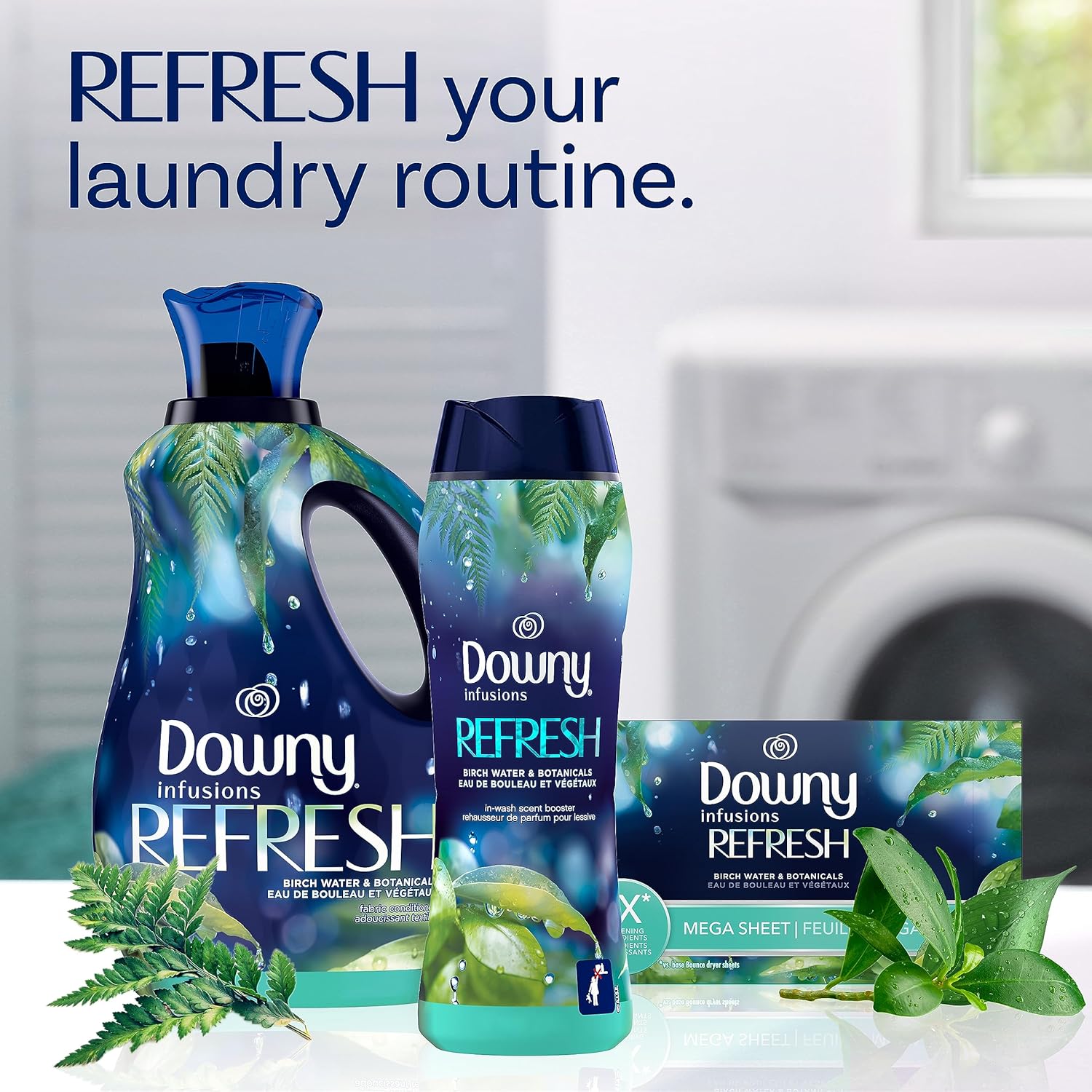 Downy Infusions In Wash Scent Booster Beads, CALM, Soothing Lavender and Vanilla Bean Scent, 24 oz Laundry Beads