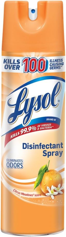 Lysol Disinfectant Spray, Sanitizing and Antibacterial Spray, For Disinfecting and Deodorizing, Lemon Breeze, 19 Fl Oz (Pack of 2), Packaging May Vary
