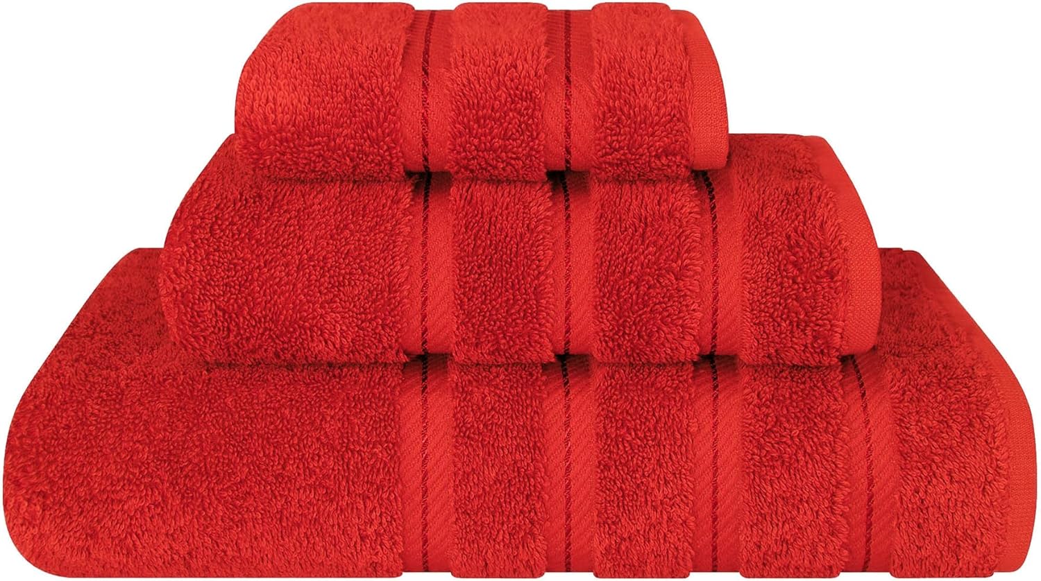 American Soft Linen Luxury 6 Piece Towel Set, 2 Bath Towels 2 Hand Towels 2 Washcloths, 100% Cotton Turkish Towels for Bathroom, Light Grey Towel Sets