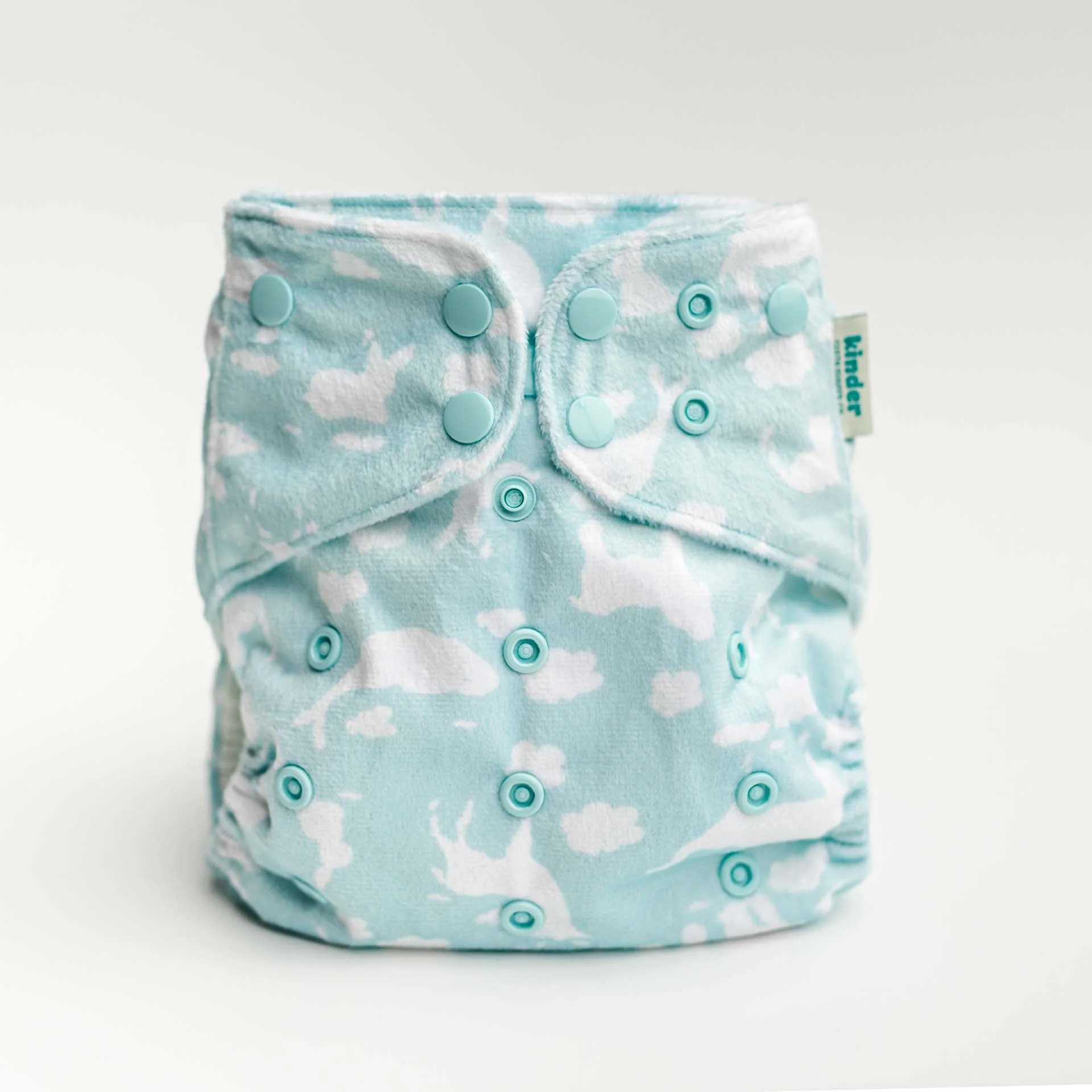 Kinder Cloth Diaper Co. Basics Lounger Pocket Cloth Diaper — Minky Fleece with Athletic Wicking Jersey