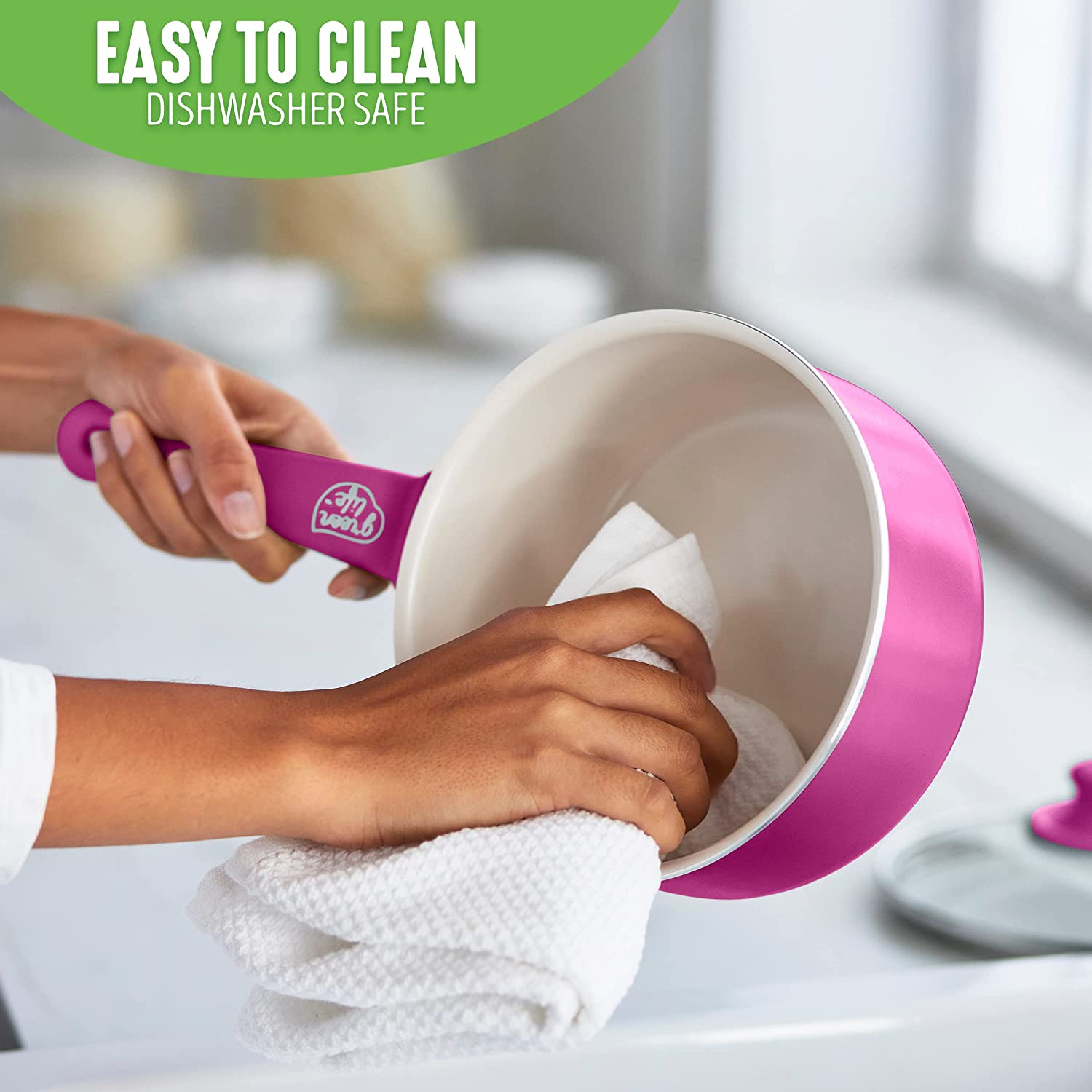 Ceramic non-stick 12-piece pan set