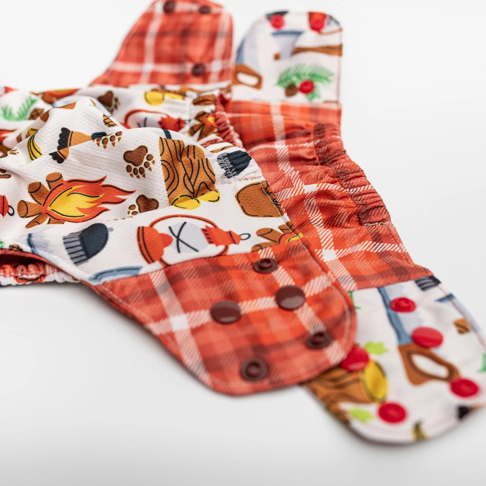 Kinder Cloth Diaper Co. Patterned Pocket Cloth Diaper with Athletic Wicking Jersey