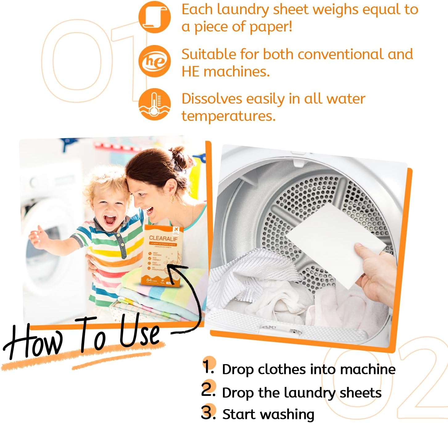 CLEARALIF Laundry Detergent Sheets Up to 160 Loads, Fresh Linen - Great For Travel,Apartments, Dorms,Laundry Detergent Strips Eco Friendly & Hypoallergenic